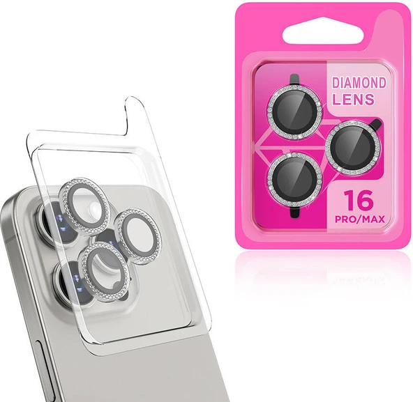 Apple iPhone 16 Pro Max Mnc Cl-06 Kamera Lens Koruyucu-Titanyum-Gri ürün görseli 1