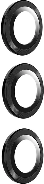 Galaxy S24 Plus Uyumlu Mnc Kamera Lens Koruyucu Cam Filmi-Siyah ürün görseli 1
