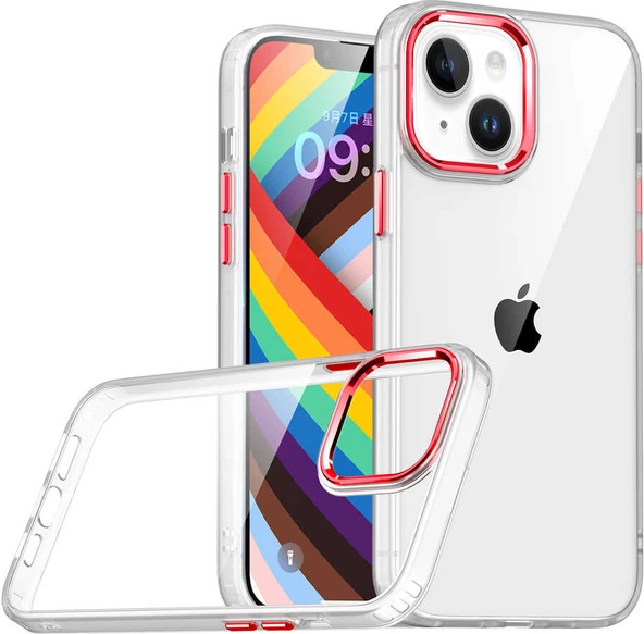 Apple iPhone 14 Plus Kılıf Mnc Flora Kapak-Kırmızı ürün görseli 1