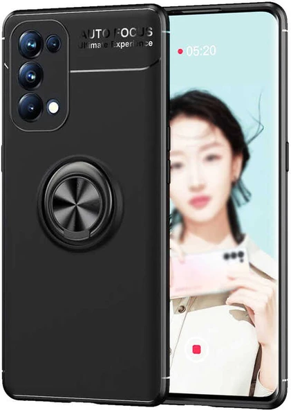 Oppo Reno 5 Pro 5g Kılıf Mnc Ravel Silikon Kapak-Siyah ürün görseli 1