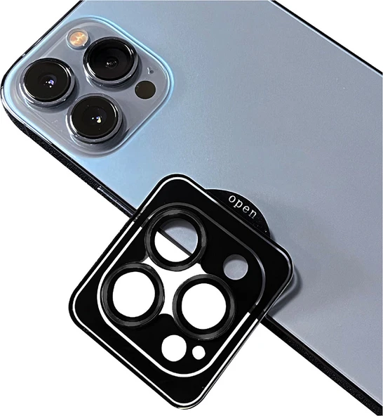 iPhone 11 Pro Max Uyumlu Mnc Cl-09 Kamera Lens Koruyucu-Siyah ürün görseli 1
