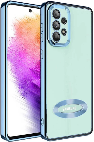 Galaxy A33 5g Kılıf Kamera Korumalı Logo Gösteren Mnc Omega Kapak-Sierra Mavi ürün görseli 1