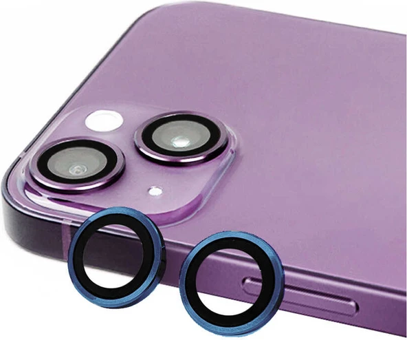 iPhone 14 Uyumlu Mnc Cl-07 Kamera Lens Koruyucu-Lacivert ürün görseli 1