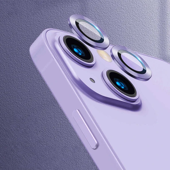 iPhone 13 Uyumlu Mnc Cl-07 Kamera Lens Koruyucu-Mor ürün görseli 1