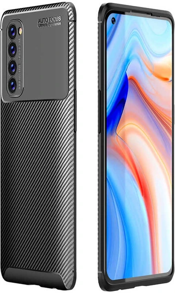 Oppo Reno 4 Pro Kılıf Mnc Negro Silikon Kapak-Siyah ürün görseli 1