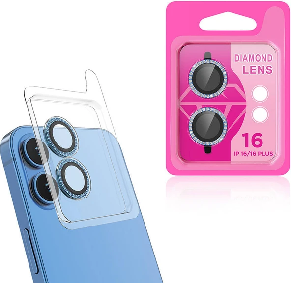 Apple iPhone 16 Plus Mnc Cl-06 Kamera Lens Koruyucu-Mavi Açık ürün görseli 1