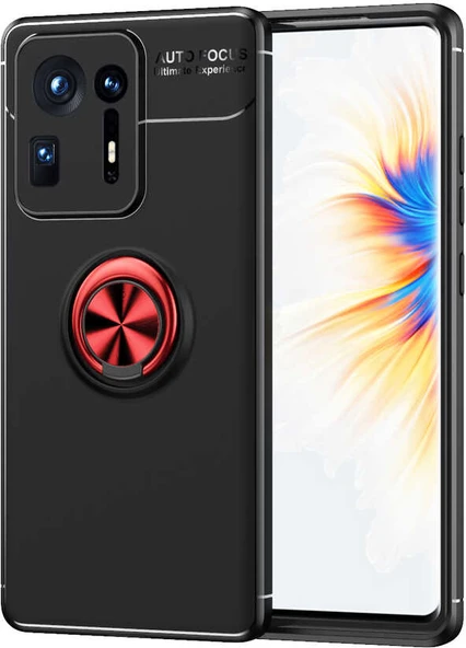 Xiaomi Mi Mix 4 Kılıf Mnc Ravel Silikon Kapak-Siyah-Kırmızı ürün görseli 1