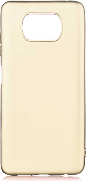 Xiaomi Poco X3 Kılıf Mnc Premier Silikon Kapak-Gold ürün görseli 1