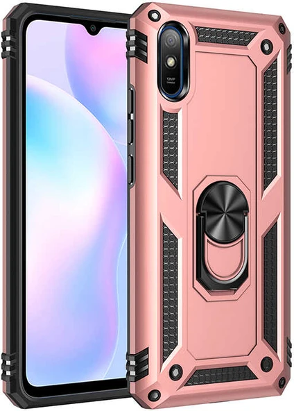 Xiaomi Redmi 9A Kılıf Mnc Vega Kapak-Rose Gold ürün görseli 1