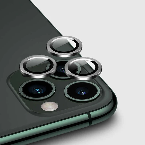iPhone 12 Pro Max Uyumlu Mnc Cl-02 Kamera Lens Koruyucu-Gümüş ürün görseli 1