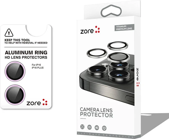 Apple iPhone 16 Mnc Cl-12 Premium Safir Parmak Izi Bırakmayan Anti-Reflective Kamera Lens Koruyucu- ürün görseli 1