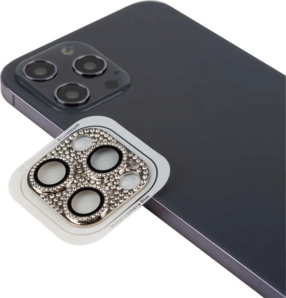 iPhone 13 Pro Max Uyumlu Mnc Cl-08 Kamera Lens Koruyucu-Gümüş ürün görseli 1