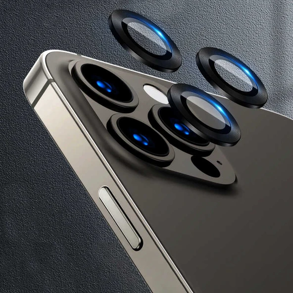 iPhone 13 Pro Uyumlu Mnc Cl-07 Kamera Lens Koruyucu-Siyah ürün görseli 1
