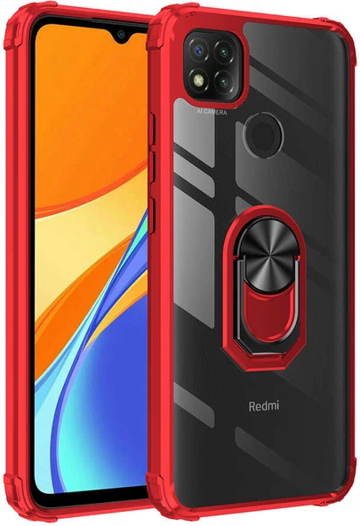 Xiaomi Redmi 9c Kılıf Mnc Mola Kapak-Kırmızı ürün görseli 1