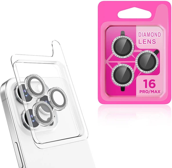 Apple iPhone 16 Pro Max Mnc Cl-06 Kamera Lens Koruyucu-Gümüş ürün görseli 1