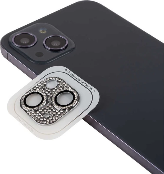 iPhone 13 Uyumlu Mnc Cl-08 Kamera Lens Koruyucu-Gümüş ürün görseli 1