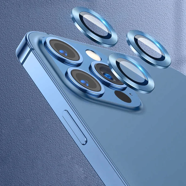 iPhone 13 Pro Uyumlu Mnc Cl-07 Kamera Lens Koruyucu-Mavi ürün görseli 1