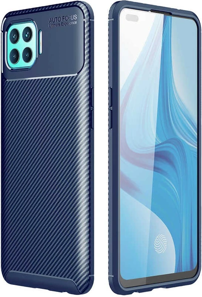 Oppo Reno 4 Lite Kılıf Mnc Negro Silikon Kapak-Lacivert ürün görseli 1