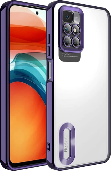 Xiaomi Redmi 10 Kılıf Kamera Korumalı Logo Gösteren Mnc Omega Kapak-Derin Mor ürün görseli 1