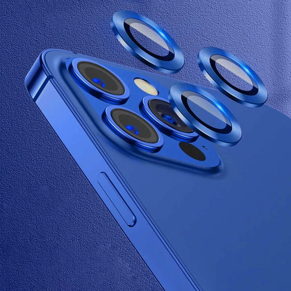 iPhone 12 Pro Max Uyumlu Mnc Cl-07 Kamera Lens Koruyucu-Lacivert ürün görseli 1