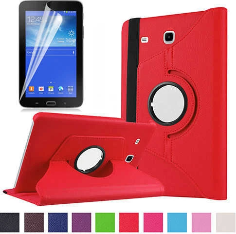 Galaxy Tab 3 Lite 7.0 T110  Uyumlu Mnc Dönebilen Standlı Kılıf-Kırmızı ürün görseli 1