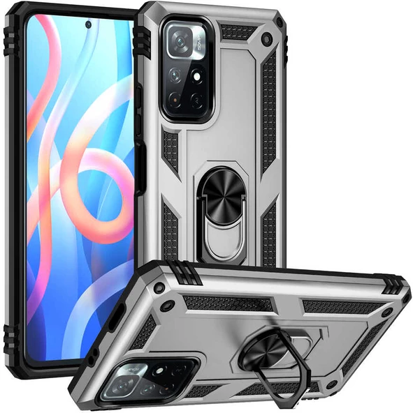 Xiaomi Redmi Note 11T 5g Kılıf Mnc Vega Kapak-Gri ürün görseli 1