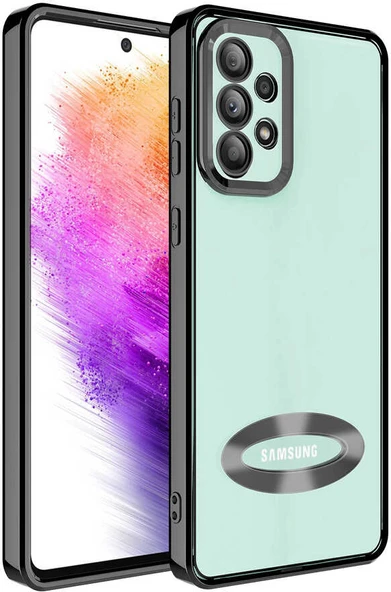 Galaxy A33 5g Kılıf Kamera Korumalı Logo Gösteren Mnc Omega Kapak-Siyah ürün görseli 1