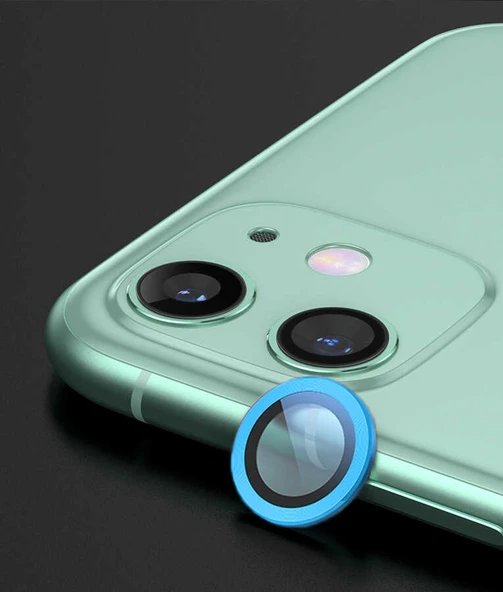 iPhone 12 Uyumlu Mnc Cl-02 Kamera Lens Koruyucu-Mavi ürün görseli 1