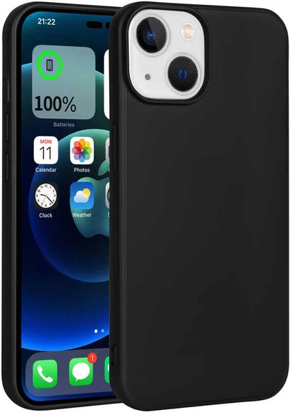 Apple iPhone 14 Kılıf Mnc Premier Silikon Kapak-Siyah ürün görseli 1