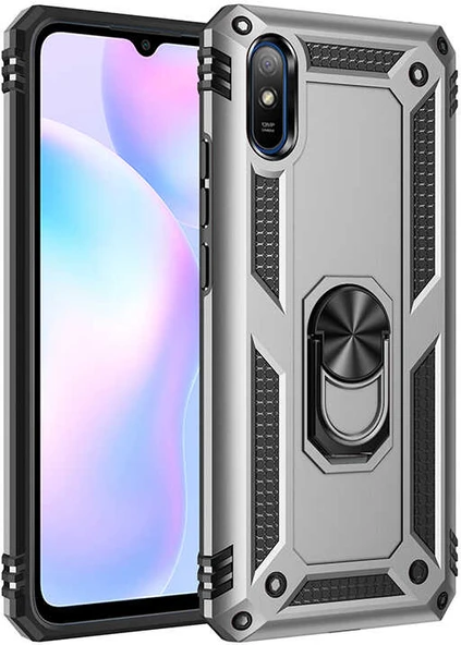 Xiaomi Redmi 9A Kılıf Mnc Vega Kapak-Gri ürün görseli 1