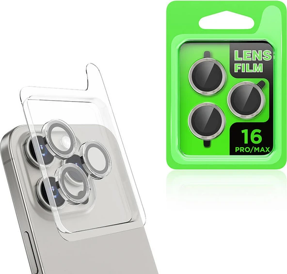 Apple iPhone 16 Pro Mnc Cl-07 Kamera Lens Koruyucu-Titanyum-Gri ürün görseli 1