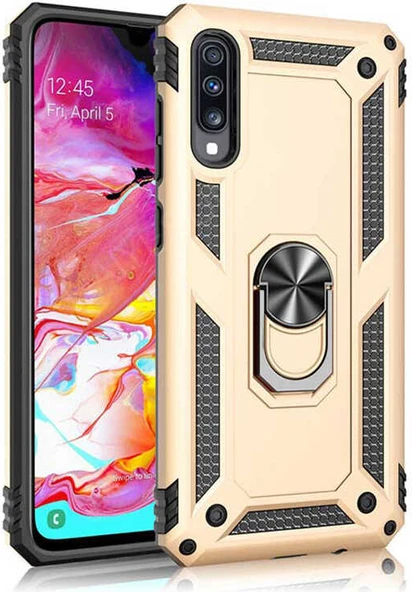 Huawei P Smart Pro 2019 Kılıf Mnc Vega Kapak-Gold ürün görseli 1