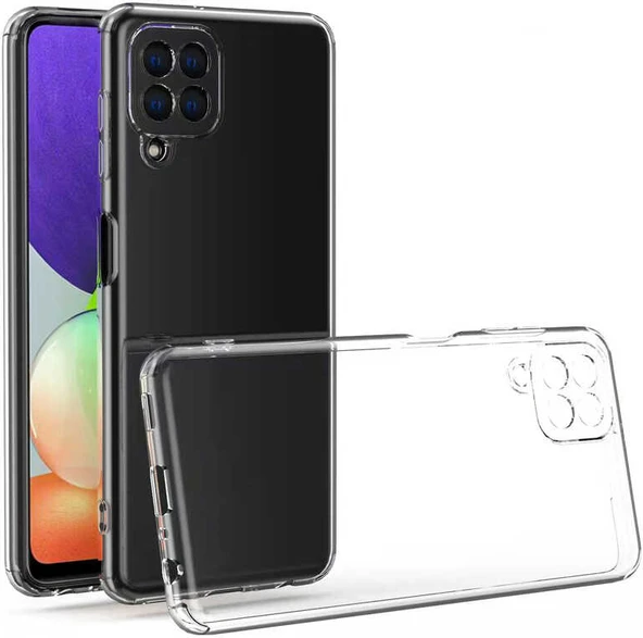 Galaxy M32 Kılıf Mnc Kamera Korumalı Süper Silikon Kapak-Renksiz ürün görseli 1