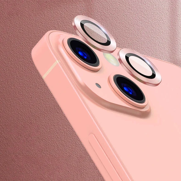 iPhone 13 Uyumlu Mnc Cl-07 Kamera Lens Koruyucu-Rose Gold ürün görseli 1
