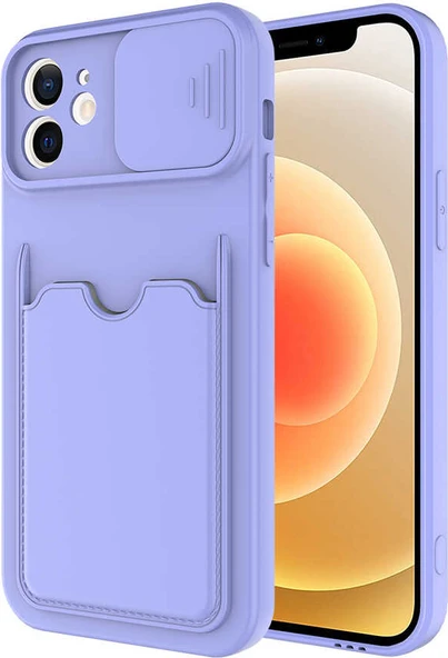 iPhone 12 Kılıf ​mnc Kartix Kapak-Lila ürün görseli 1