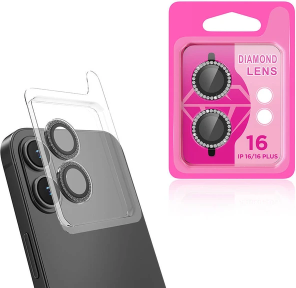 Apple iPhone 16 Plus Mnc Cl-06 Kamera Lens Koruyucu-Siyah ürün görseli 1