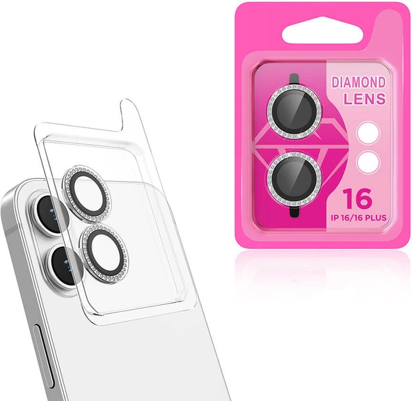 Apple iPhone 16 Mnc Cl-06 Kamera Lens Koruyucu-Gümüş ürün görseli 1