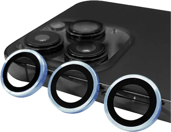iPhone 14 Pro Uyumlu Mnc Cl-07 Kamera Lens Koruyucu-Mavi ürün görseli 1