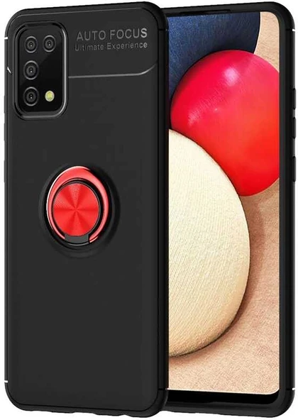 Galaxy A02S Kılıf Mnc Ravel Silikon Kapak-Siyah-Kırmızı ürün görseli 1