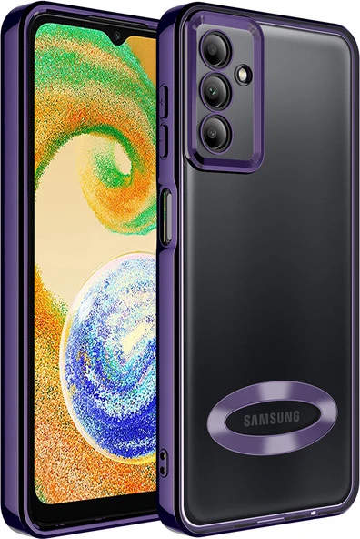 Galaxy A14 Kılıf Kamera Korumalı Logo Gösteren Mnc Omega Kapak-Derin Mor ürün görseli 1