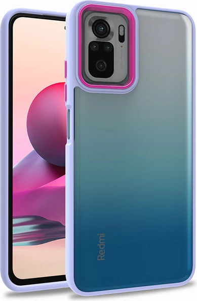Xiaomi Redmi Note 10S Kılıf Mnc Flora Kapak-Lila ürün görseli 1