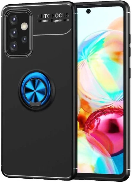 Galaxy A52 Kılıf Mnc Ravel Silikon Kapak-Siyah-Mavi ürün görseli 1