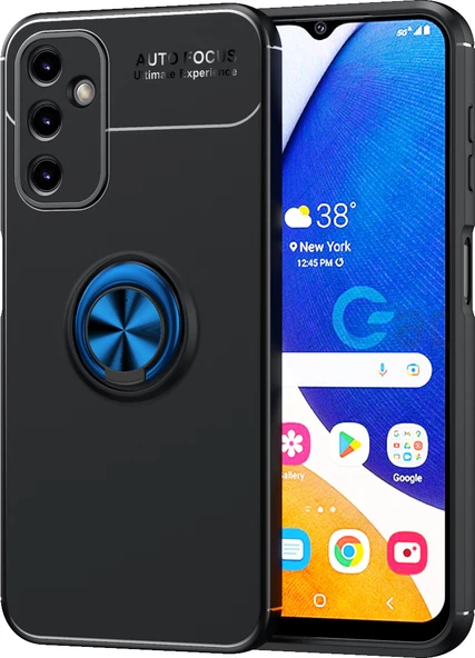 Galaxy A14 Kılıf Mnc Ravel Silikon Kapak-Siyah-Mavi ürün görseli 1