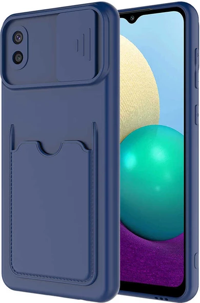 Galaxy A02 Kılıf ​mnc Kartix Kapak-Lacivert ürün görseli 1