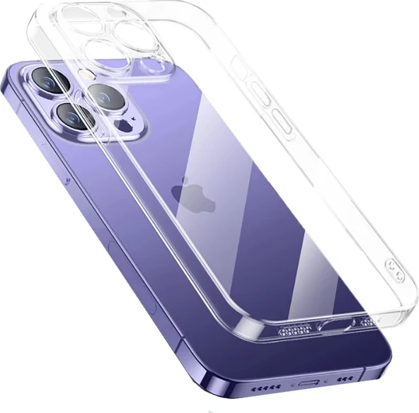 Apple iPhone 13 Pro Kılıf Şeffaf Sert Pc Mnc Vayt Kapak-Renksiz ürün görseli 1