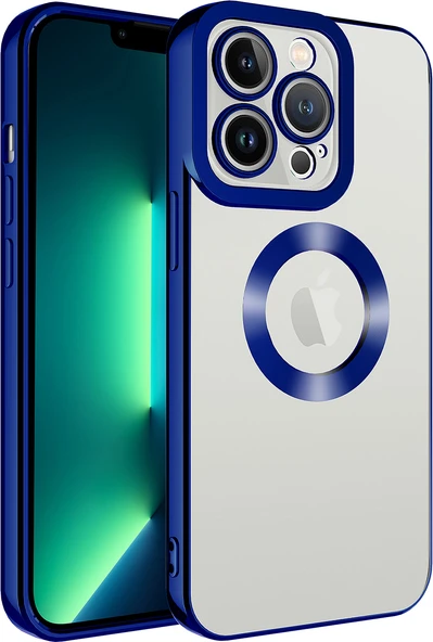 Apple iPhone 11 Pro Kılıf Kamera Korumalı Logo Gösteren Mnc Omega Kapak-Lacivert ürün görseli 1