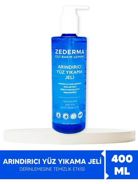 Zederma Arındırıcı Yüz Yıkama Jeli 400 ml - Yağlı - Eğilimli & Hassas Ciltler Için ürün görseli 1