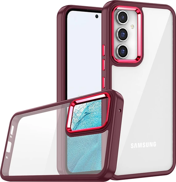 Galaxy A04S Kılıf Mnc Flora Kapak-Kırmızı ürün görseli 1