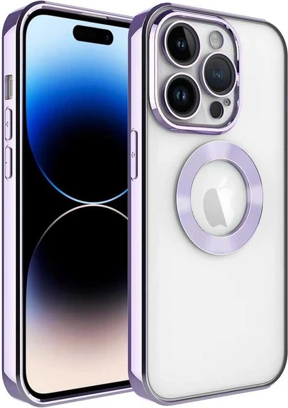 Apple iPhone 11 Pro Kılıf Kamera Korumalı Logo Gösteren Mnc Omega Kapak-Lila ürün görseli 1