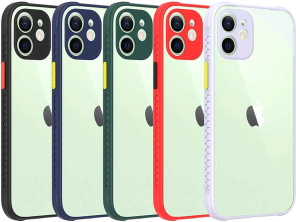 iPhone 12 Kılıf ​​mnc Kaff Kapak-Mor - Resim 2